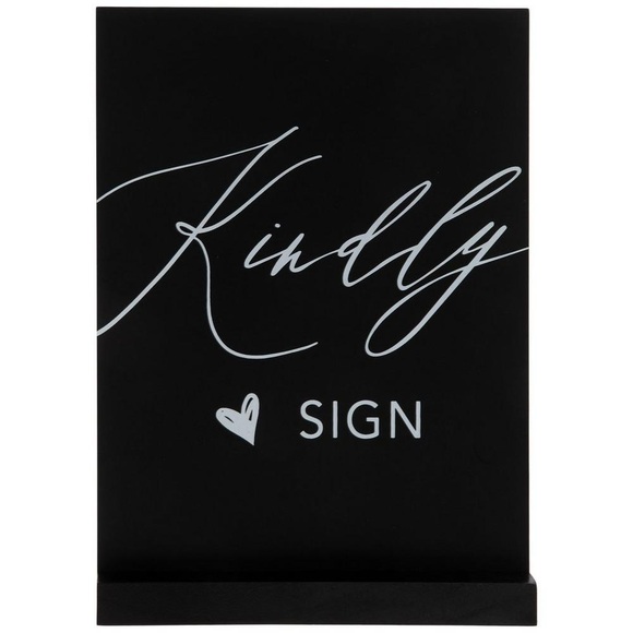 “Kindly Sign” Wedding or Event Sign - Picture 1 of 3